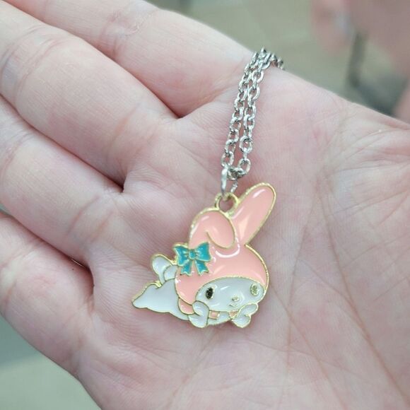 Brand New My Melody Pink Silver Necklace - Picture 1 of 5